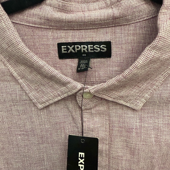 Express Men's Casual Mauve Button-Down Shirt - Picture 3 of 4